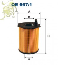 OE667/1 FILTRON Фильтр масляный PEUGEOT/CITROEN/FORD OE18026